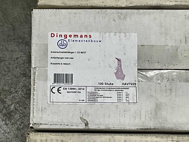 Dingemans verbindingsstukken, afhangdraden, directhangers en ankerhangers (1700x) - afbeelding 21 van  22