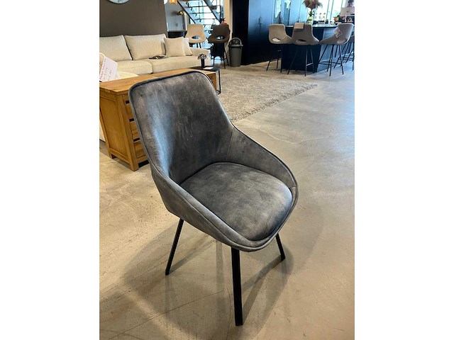 Dining chair (12x) beau velvet blauw auto return - afbeelding 2 van  3