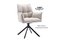 Dining chair ( 4 ) dynasty boucle beige - afbeelding 1 van  1