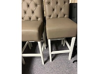 Dining chair (4x) barkruk leder grijs - afbeelding 2 van  3