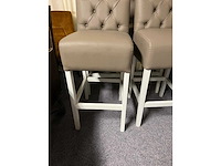Dining chair (4x) barkruk leder grijs - afbeelding 3 van  3
