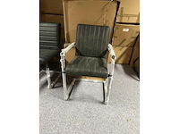 Dining chair (4x) grijs leder - afbeelding 1 van  2