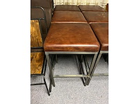 Dining chair (6x) bar hocker schapen leder - afbeelding 2 van  3