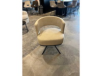 Dining chair ( (6x) beige weefstof auto return pocket geveerd - afbeelding 2 van  5