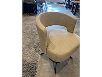 Dining chair ( (6x) beige weefstof auto return pocket geveerd - afbeelding 3 van  5