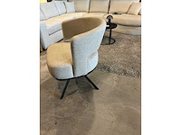 Dining chair ( (6x) beige weefstof auto return pocket geveerd - afbeelding 4 van  5