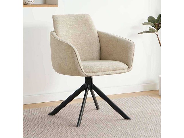 Dining chair (6x) boucle beige auto return - afbeelding 1 van  5
