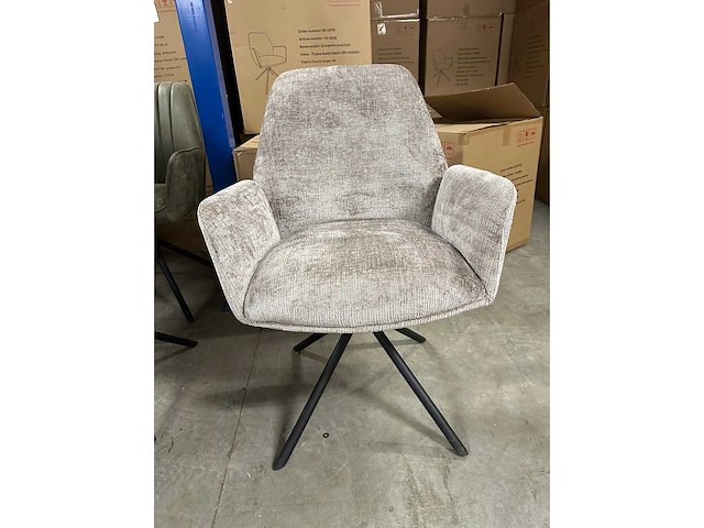Dining chair ( 8x ) donna in touch taupe 360 autoreturn - afbeelding 1 van  3