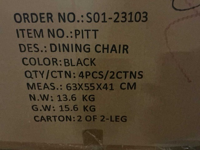 Dining chair black draaibare eetkamerstoel (4x) - afbeelding 5 van  5