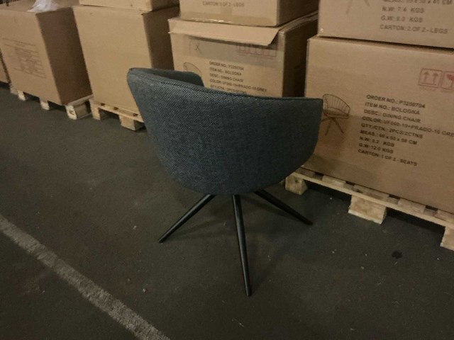 Dining chair bologna prado 16 grijs draaibare eetkamerstoel (4x) - afbeelding 5 van  6