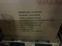 Dining chair bologna prado 16 grijs draaibare eetkamerstoel (4x) - afbeelding 6 van  6