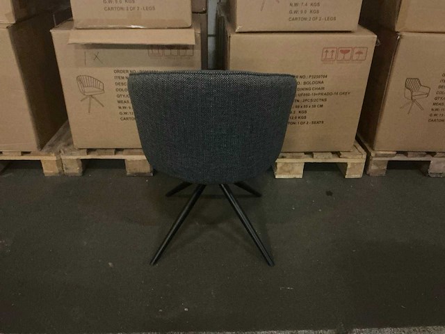 Dining chair bologna prado 16 grijs draaibare eetkamerstoel (4x) - afbeelding 4 van  6