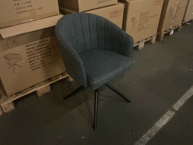 Dining chair bologna prado 16 grijs draaibare eetkamerstoel (6x) - afbeelding 3 van  6