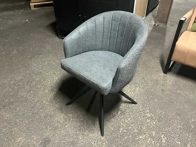 Dining chair bologna prado 16 grijs draaibare eetkamerstoel (6x) - afbeelding 1 van  6