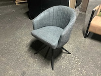 Dining chair bologna prado 16 grijs draaibare eetkamerstoel (6x) - afbeelding 1 van  6