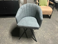 Dining chair bologna prado 16 grijs draaibare eetkamerstoel (6x) - afbeelding 2 van  6