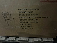 Dining chair cowboy antraciet 104 eetkamerstoel (4x) - afbeelding 6 van  6