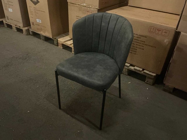Dining chair cowboy antraciet 104 eetkamerstoel (6x) - afbeelding 1 van  6