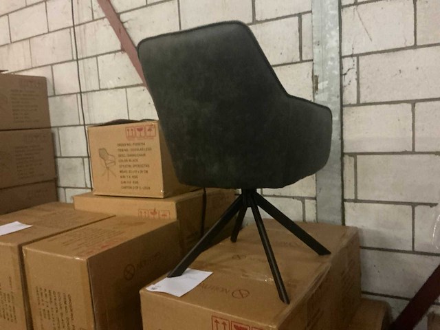 Dining chair douglas grijs cowboy antraciet draaibare eetkamerstoel (6x) - afbeelding 4 van  5