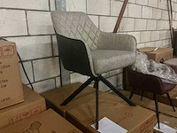 Dining chair douglas grijs cowboy antraciet draaibare eetkamerstoel (6x) - afbeelding 2 van  4