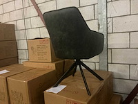 Dining chair douglas grijs cowboy antraciet draaibare eetkamerstoel (6x) - afbeelding 3 van  4