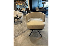 Dining chairs (4x) beige weefstof auto return pocket geveerd - afbeelding 1 van  5