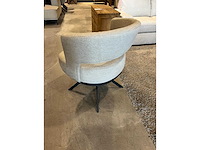 Dining chairs (4x) beige weefstof auto return pocket geveerd - afbeelding 5 van  5