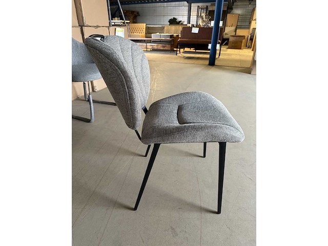 Dining stoel (6) maxfurn grijze weefstof met beugel - afbeelding 1 van  2