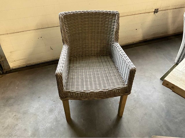 Dining wicker tuinstoel (6x) - afbeelding 1 van  4