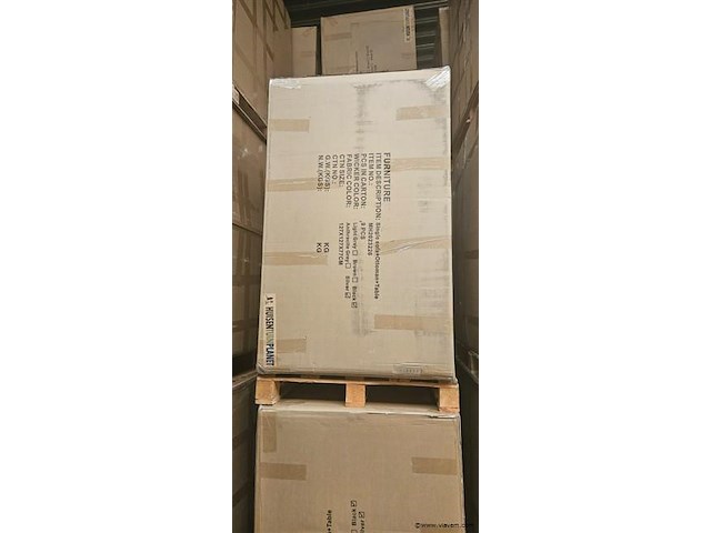 Diningset 9-delig dark brown wicker / witte kussens - afbeelding 2 van  2