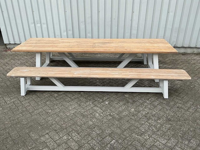 Diningset met 2 banken - afbeelding 1 van  9