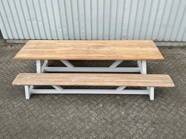 Diningset met 2 banken - afbeelding 2 van  9