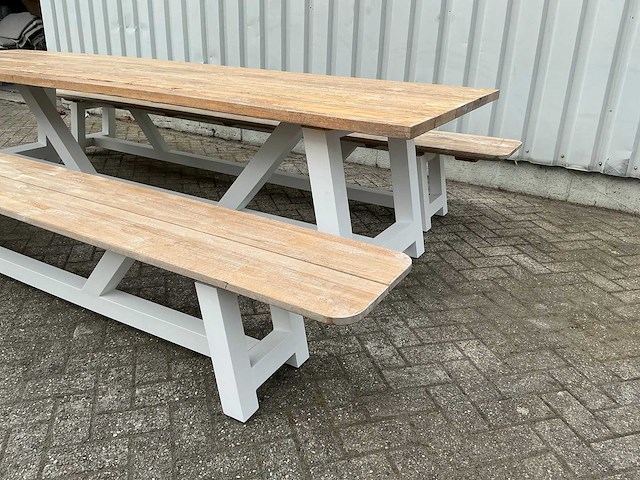 Diningset met 2 banken - afbeelding 3 van  9