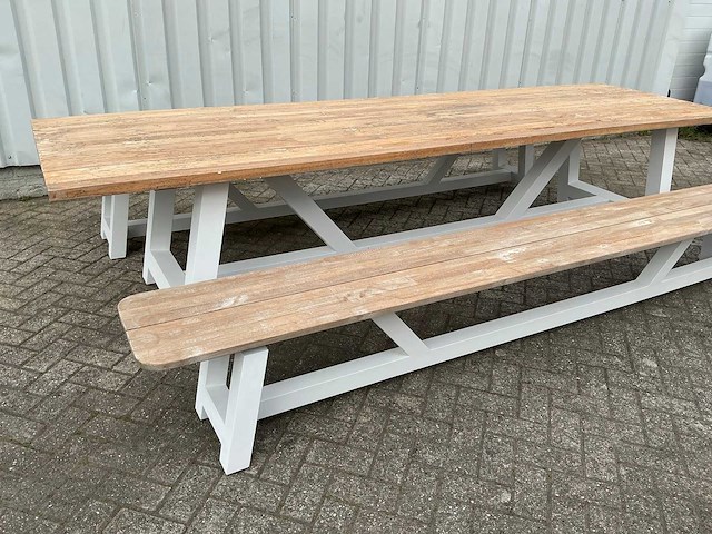 Diningset met 2 banken - afbeelding 7 van  9