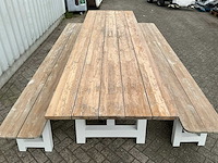 Diningset met 2 banken - afbeelding 8 van  9
