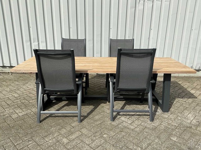 Diningset met 4 recliners - afbeelding 1 van  7