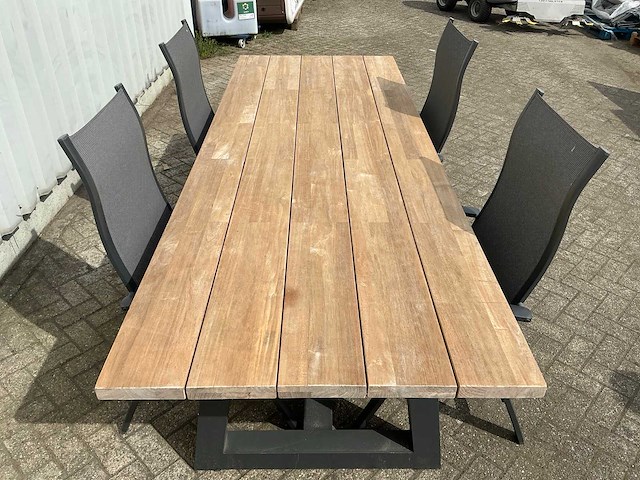 Diningset met 4 recliners - afbeelding 3 van  7