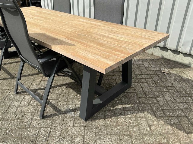 Diningset met 4 recliners - afbeelding 5 van  7