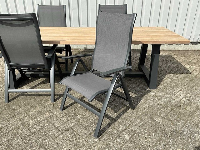 Diningset met 4 recliners - afbeelding 6 van  7