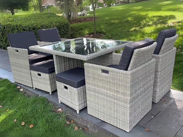 Diningset, vonarto, classic white , licht grijs - afbeelding 1 van  3