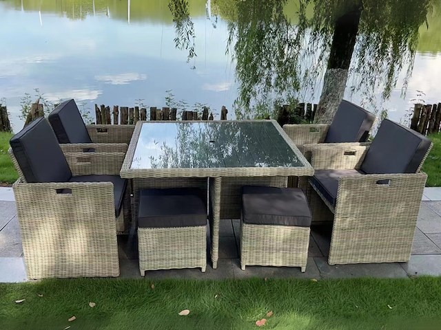 Diningset, vonarto, classic white , licht grijs - afbeelding 3 van  3