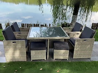 Diningset, vonarto, classic white , licht grijs - afbeelding 3 van  3