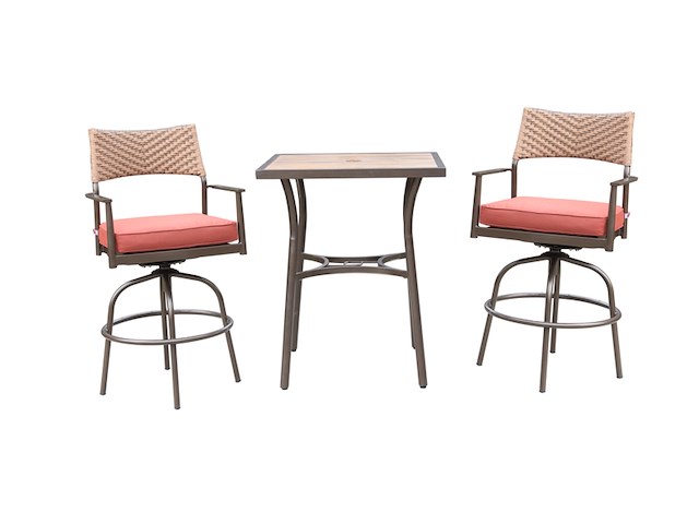 Diningset, vonarto, elevato, antraciet/bruin - afbeelding 1 van  3