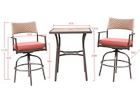 Diningset vonato, elevato, antraciet/bruin - afbeelding 3 van  3