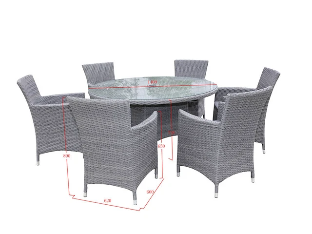 Diningset vonato lunaro grijs - afbeelding 3 van  4