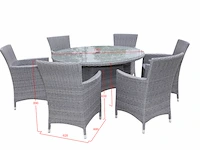 Diningset vonato lunaro grijs - afbeelding 3 van  4