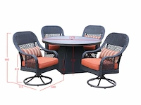Diningset, vonato, solaro, antraciet - afbeelding 3 van  3