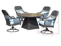 Diningset vonato, solaro blue, antraciet - afbeelding 3 van  3