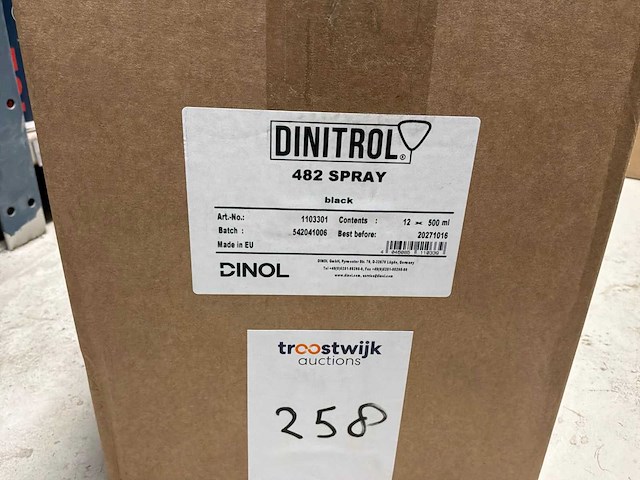 Dinitrol 482 spray bodembescherming zwart 500ml (12x) - afbeelding 3 van  3