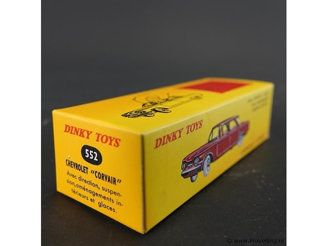 Dinky toys 552 chevrolet corvair (model 552). in originele doos. atlas - afbeelding 6 van  6